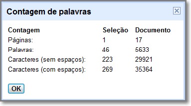 Contar caracteres no Google Docs